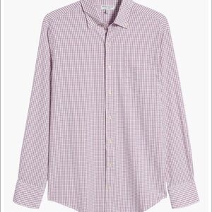 Peter Millar Men's Purple Checkered Dress Shirt